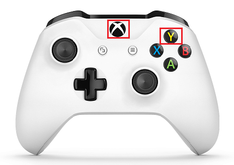 Tap Xbox and Y Buttons on Xbox One