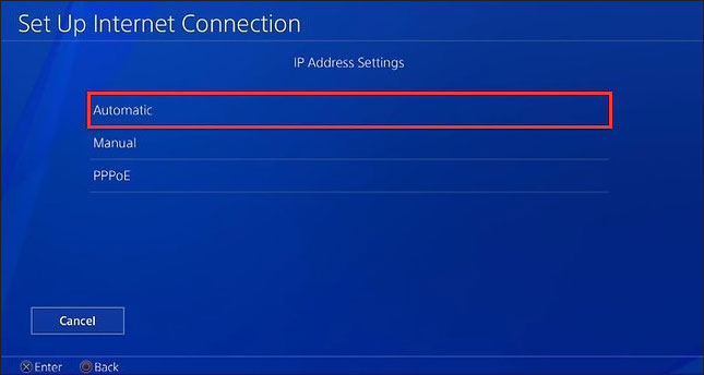 leave the IP Address Settings to Automatic