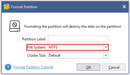 choose the file system you want