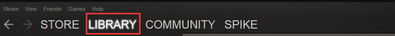 click on Library tab in Steam