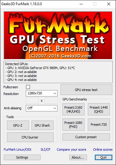FurMark GPU Stress Test Software