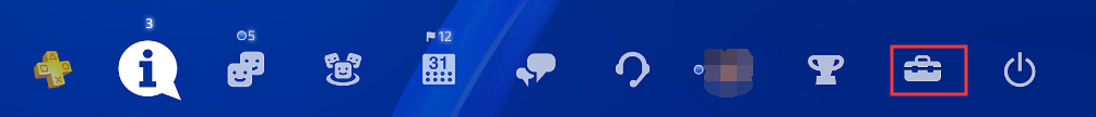 click on Settings icon on PS4 Home menu
