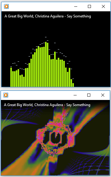 play music with visualizations