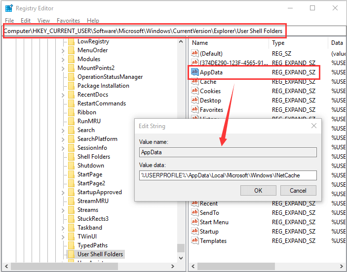 modify Windows registry