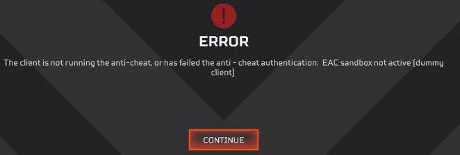 Apex Legends Anti cheat error