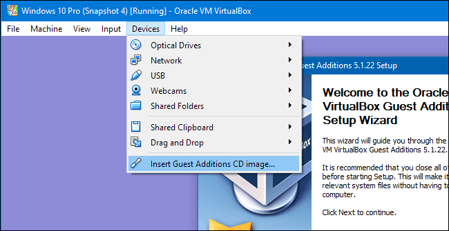 install VirtualBox Guest Additions