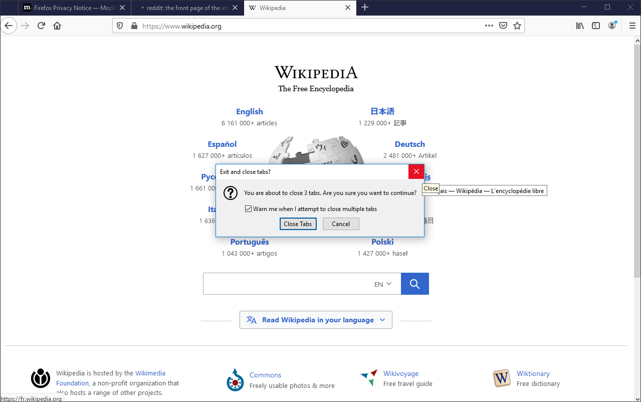 receive a prompt on Firefox
