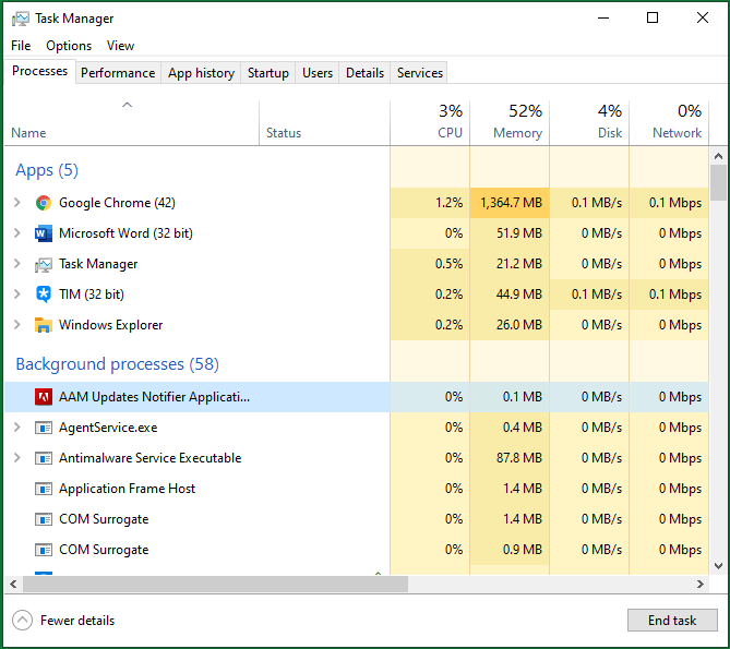 End Unnecessary Processes in Task Manager
