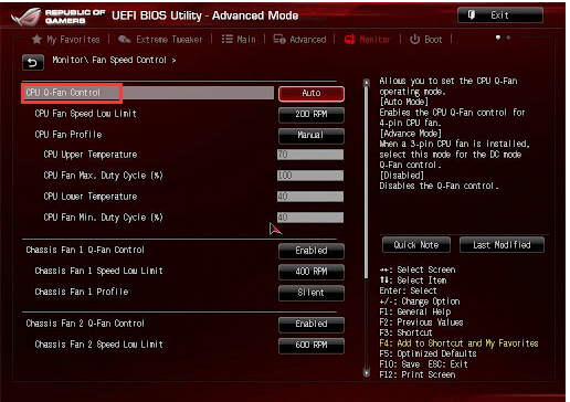 enable the automatic CPU control in the BIOS