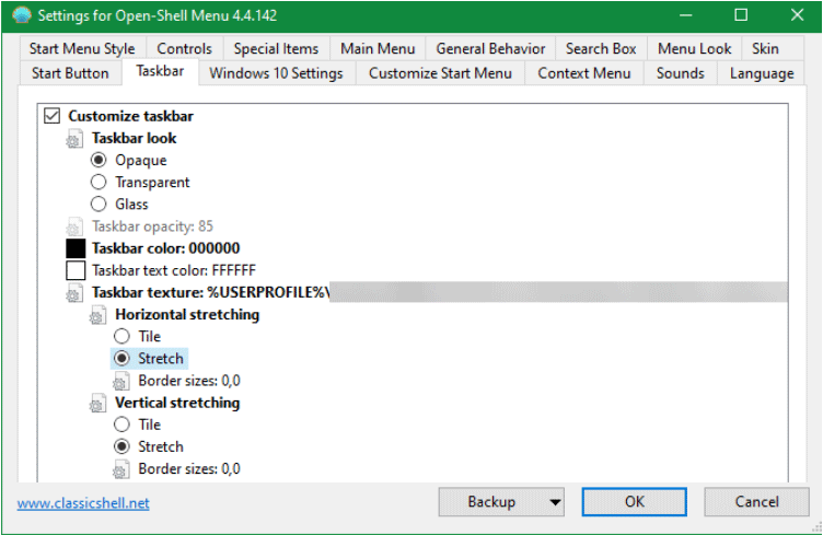 create a Windows XP Taskbar