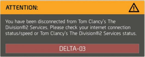 Division 2 error code delta-03