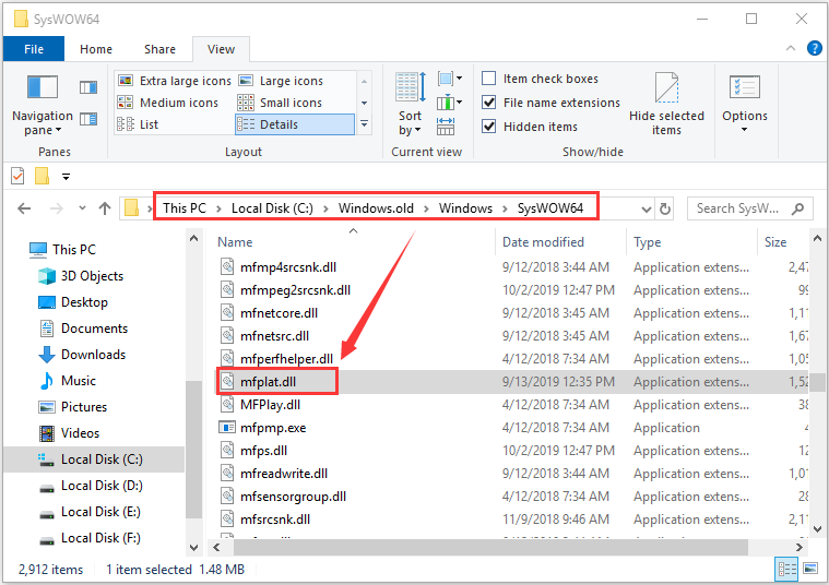 copy the mfplat.dll Windows 10