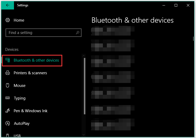 click Bluetooth & other devices
