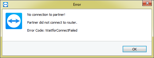 TeamViewer connection failed no route