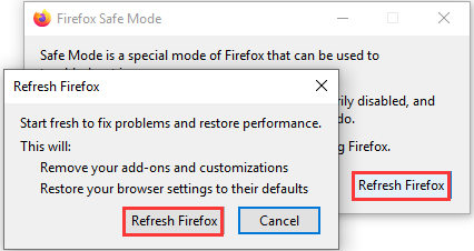 refresh Firefox