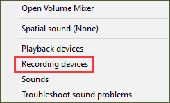 choose Recording devices