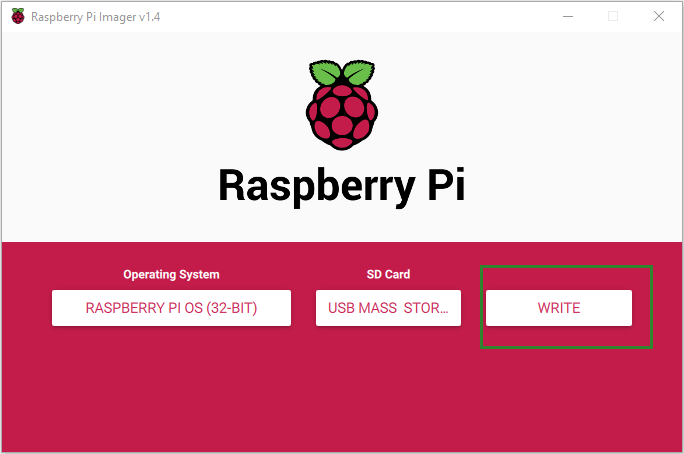 write Raspberry Pi OS to SD card