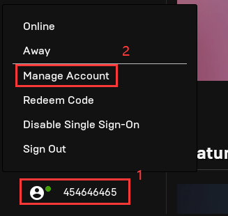 click Manage Account