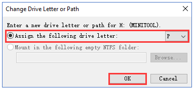 assign a new drive letter to the USB drive