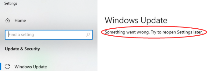 Windows Update something went wrong
