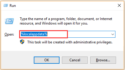 open the Local AppData folder