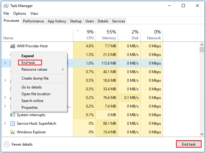end the Origin process through Task Manager