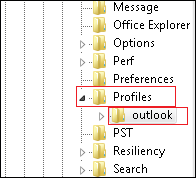 locate the outlook key