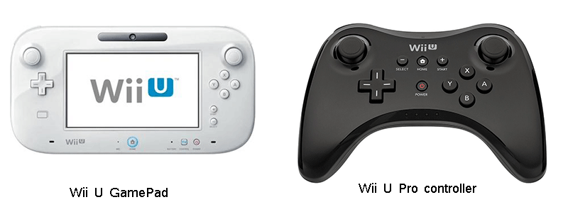 Wii U GamePad and Wii U Pro controller