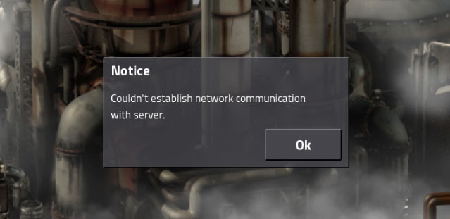 Factorio couldn't establish network communication with server
