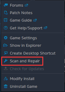 click Scan and Repair
