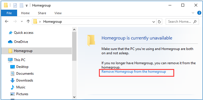 Remove Homegroup from the homegroup