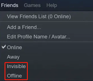 choose the Offline option