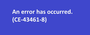 PS4 error CE-43461-8
