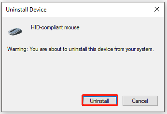 click uninstall to confirm the operation