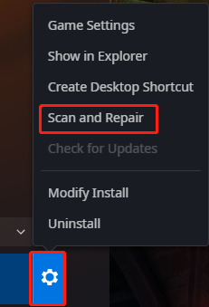 click Scan and Repair