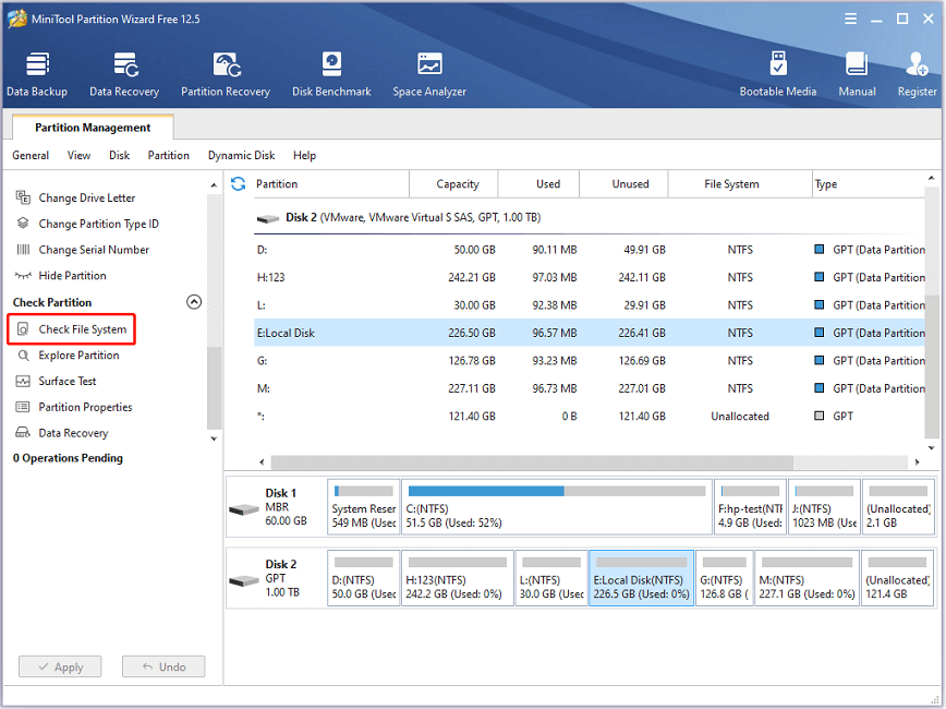 click Check File System