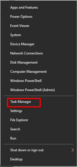 open the Task Manager