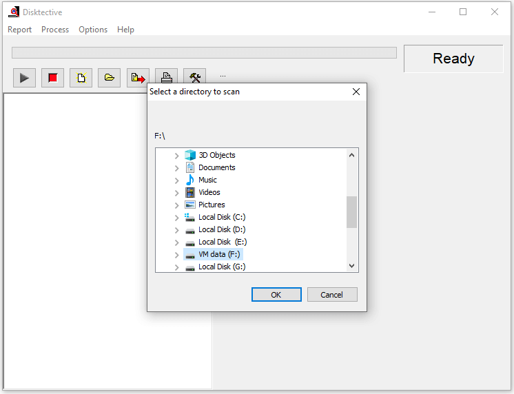 select a directory to scan