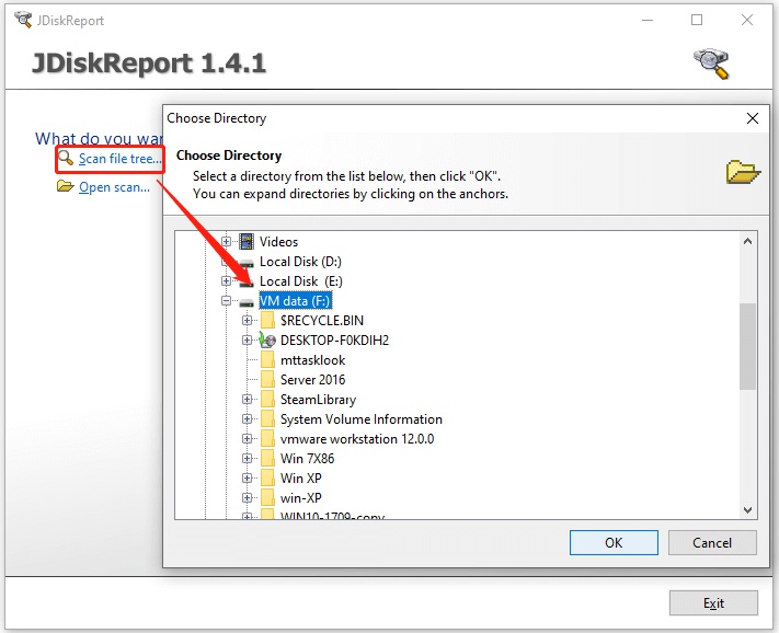 JDiskReport main interface