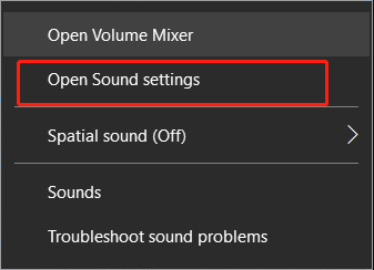 select Open Sound settings