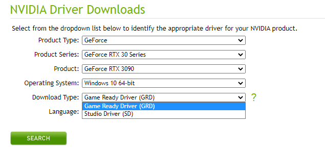 download a proper GeForce driver