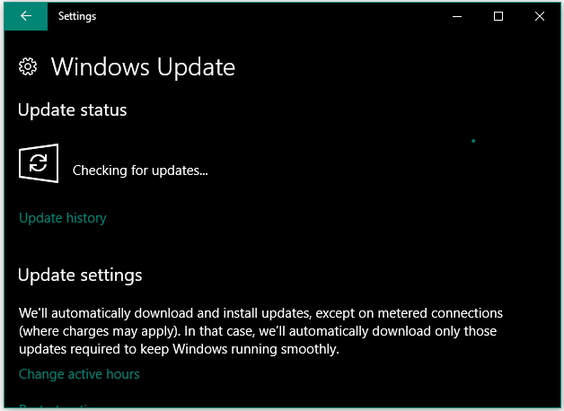 wait for Windows to check for updates