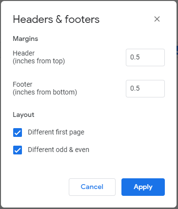 the function of Header and Footers