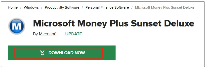 download Microsoft Money Plus Sunset Deluxe