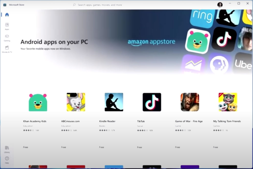 Android apps on Microsoft Store