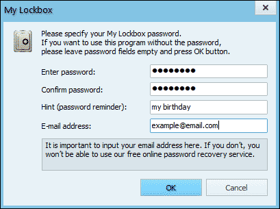 set the password