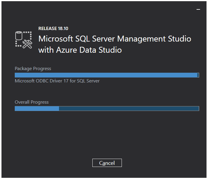 start installing Microsoft SQL Server Management Studio