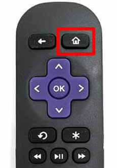 press Home button on Roku remote