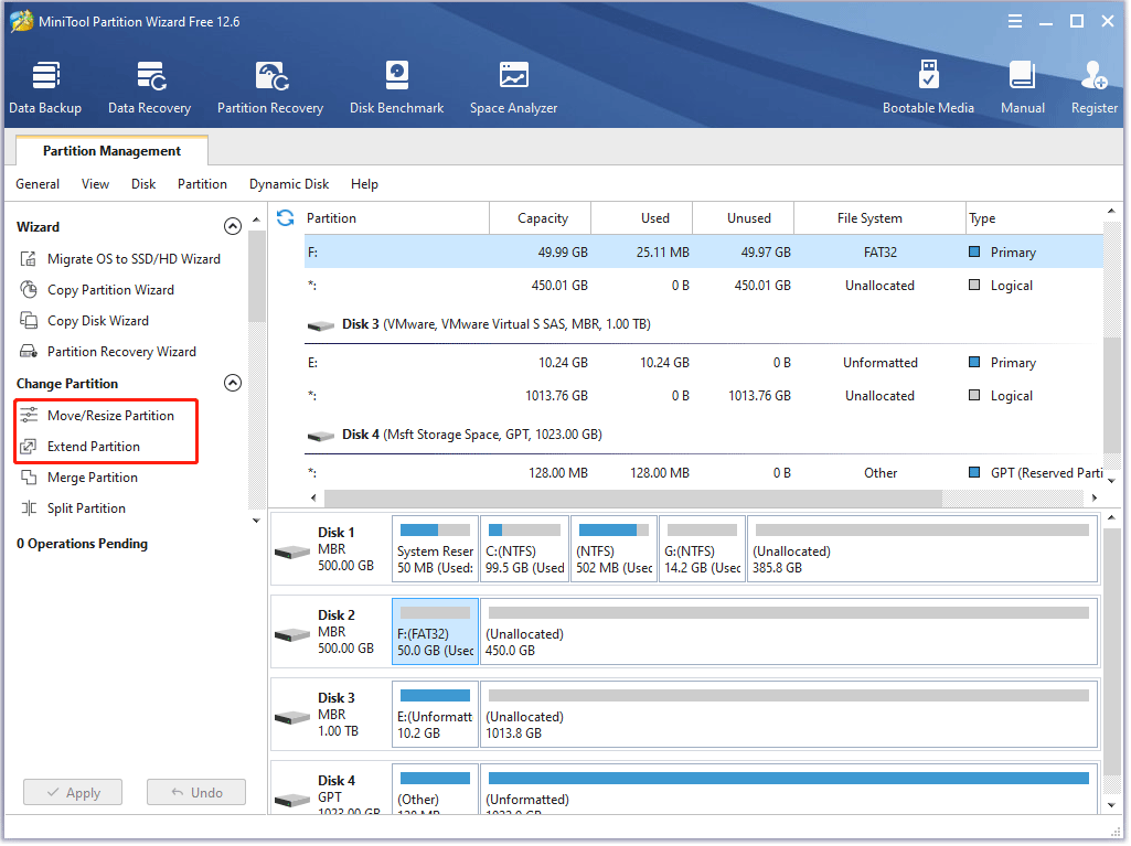 wo ways to resize a partition