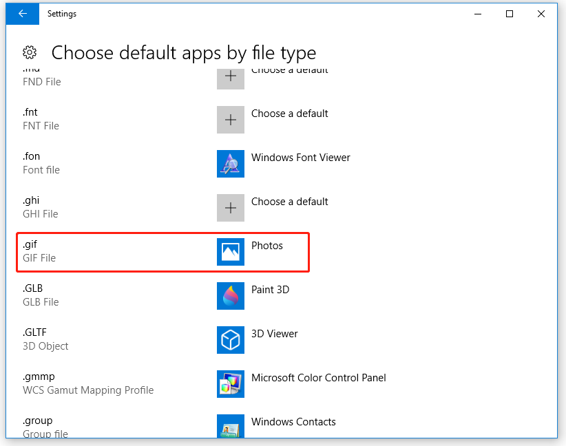 choose the target file type